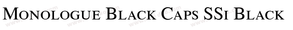Monologue Black Caps SSi Black Small Caps字体转换